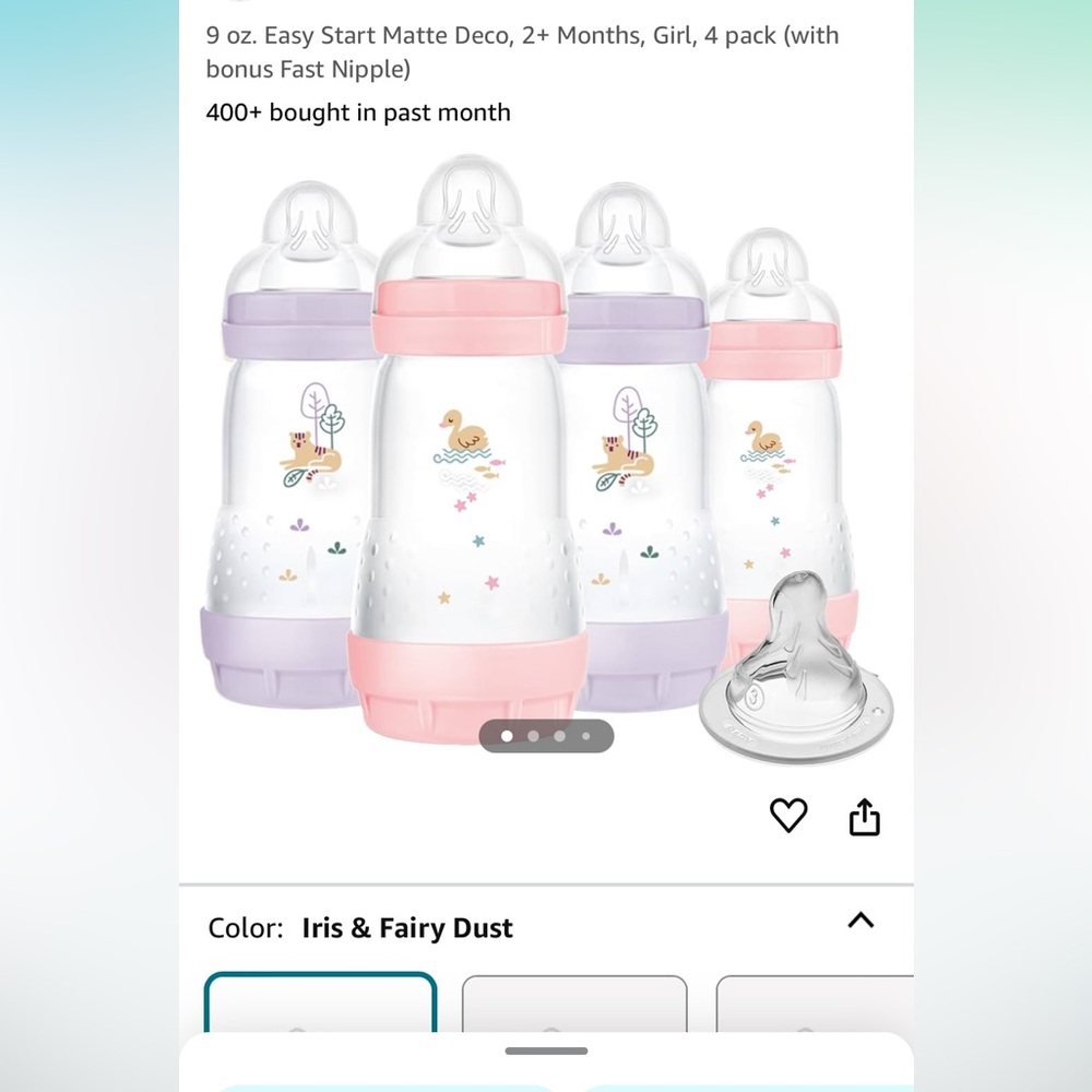 Mam Baby Bottles. Never Used! 9oz (4), 5oz (4) & (4) Extra Slow Nipples